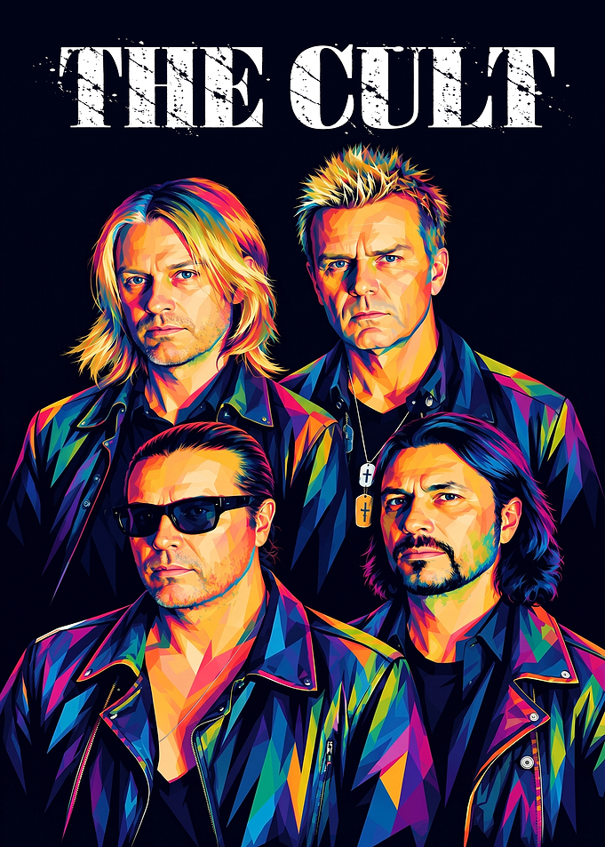 The Cult Band Pop Art Poster