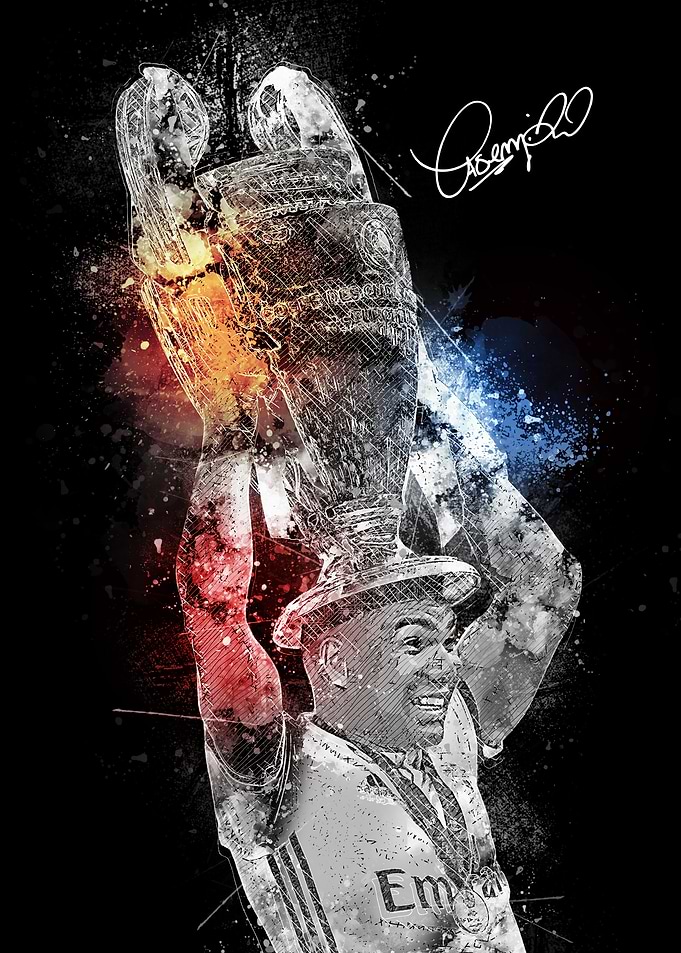 Casemiro Lifting Trophy Art