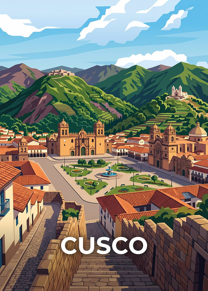 Cusco Peru Travel Poster