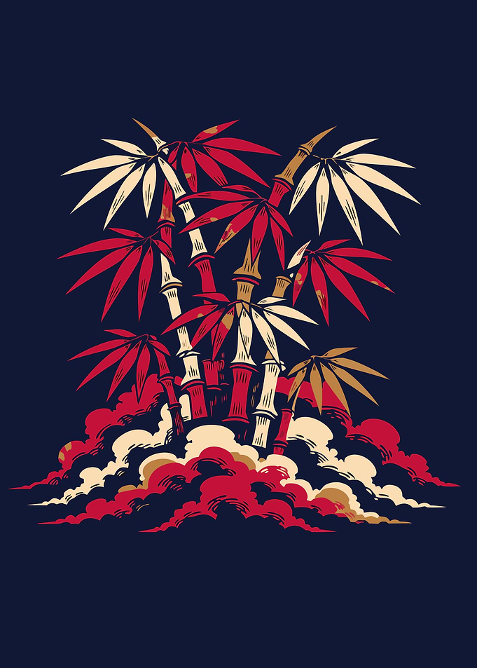 Japanese Bamboo Illustration