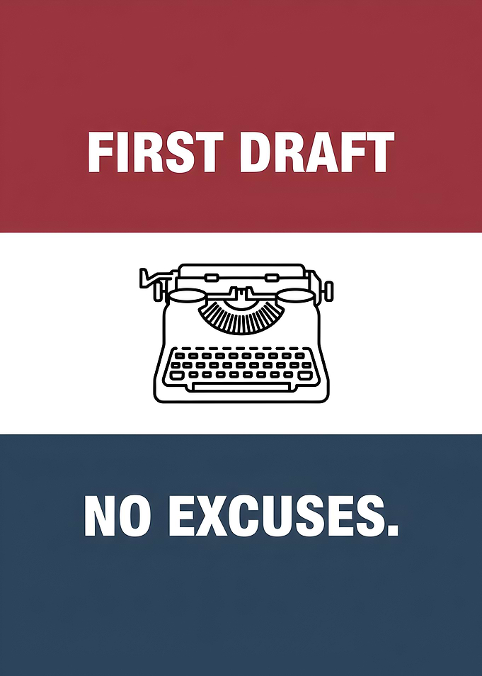 First Draft No Excuses Poster