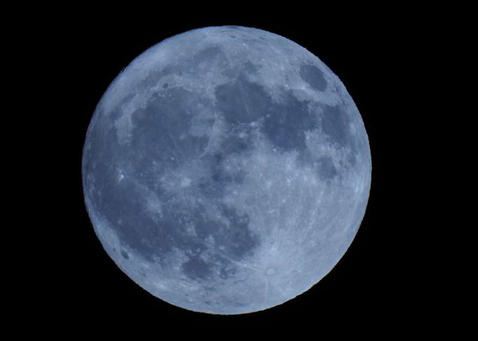 Full Moon Against Black Sky