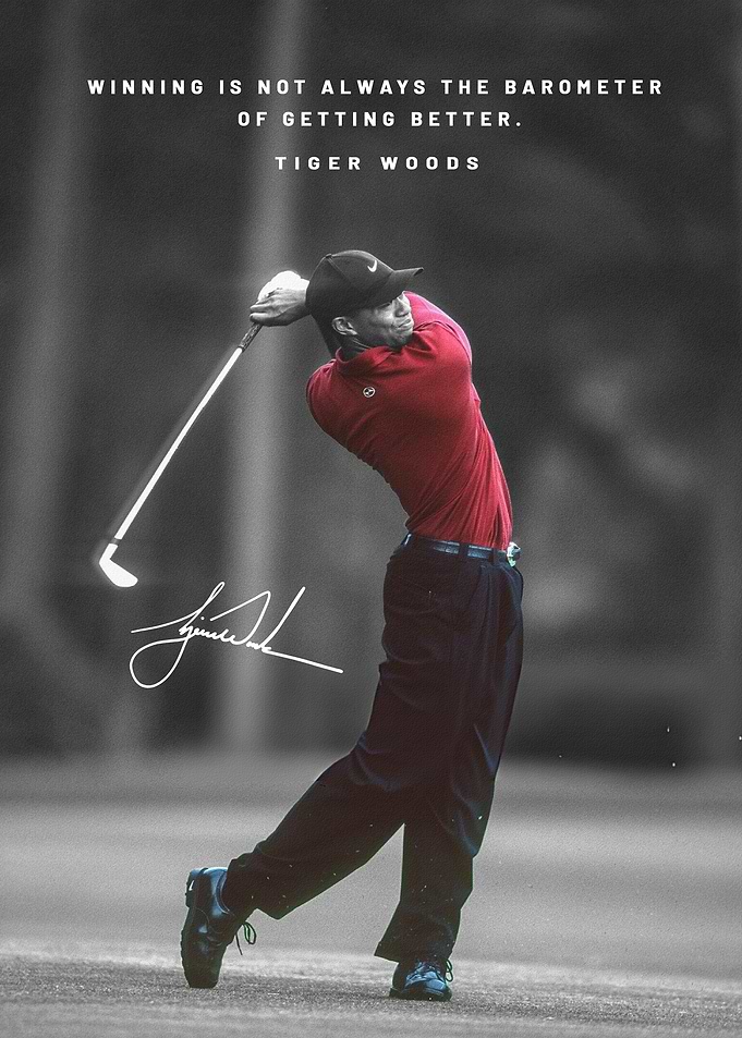 Tiger Woods Inspirational Golf Poster