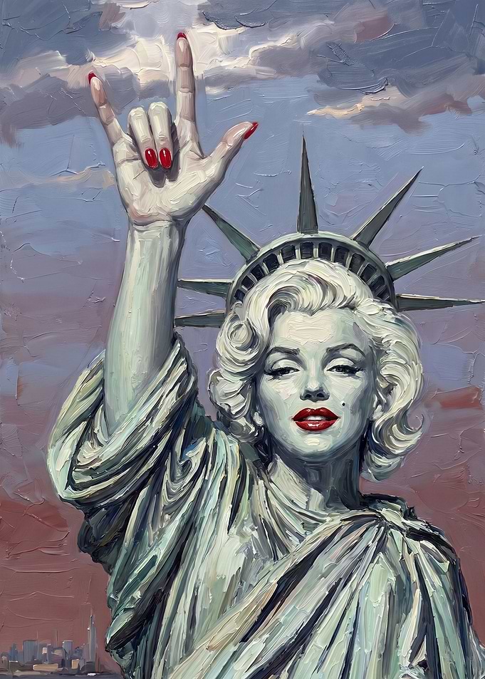 Marilyn Monroe as Statue of Liberty