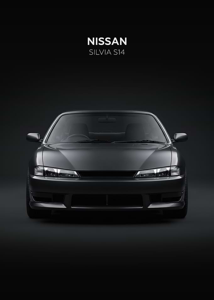 Dark Car Silvia S14 Minimalist