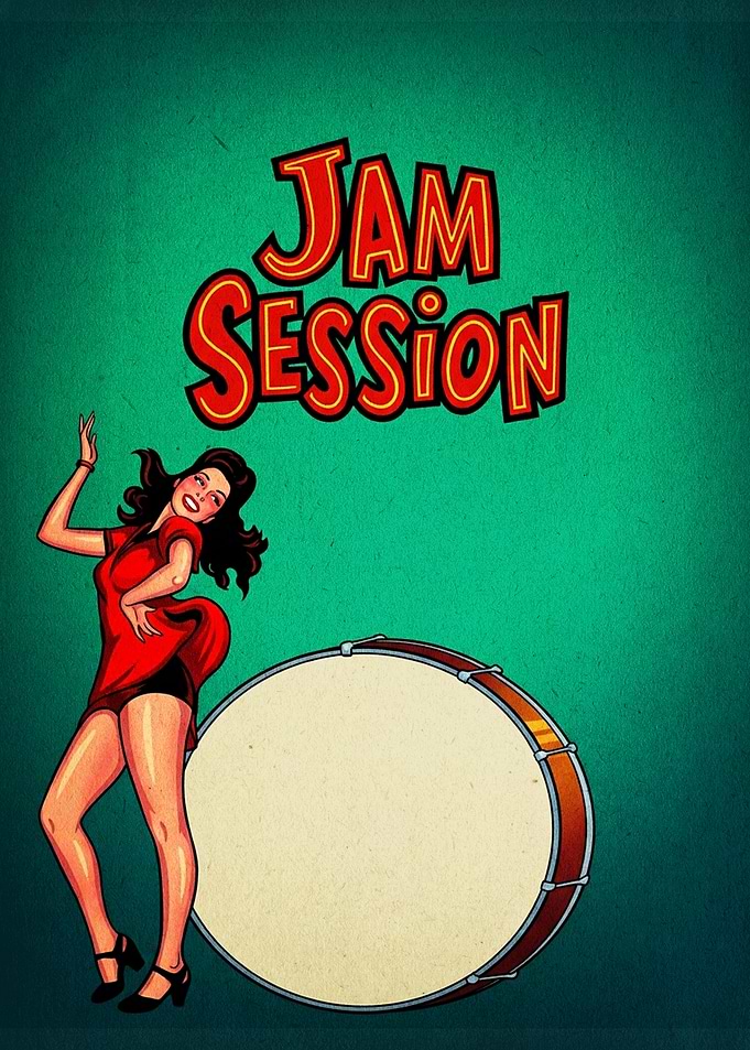 Vintage Pin-Up Jam Session Poster
