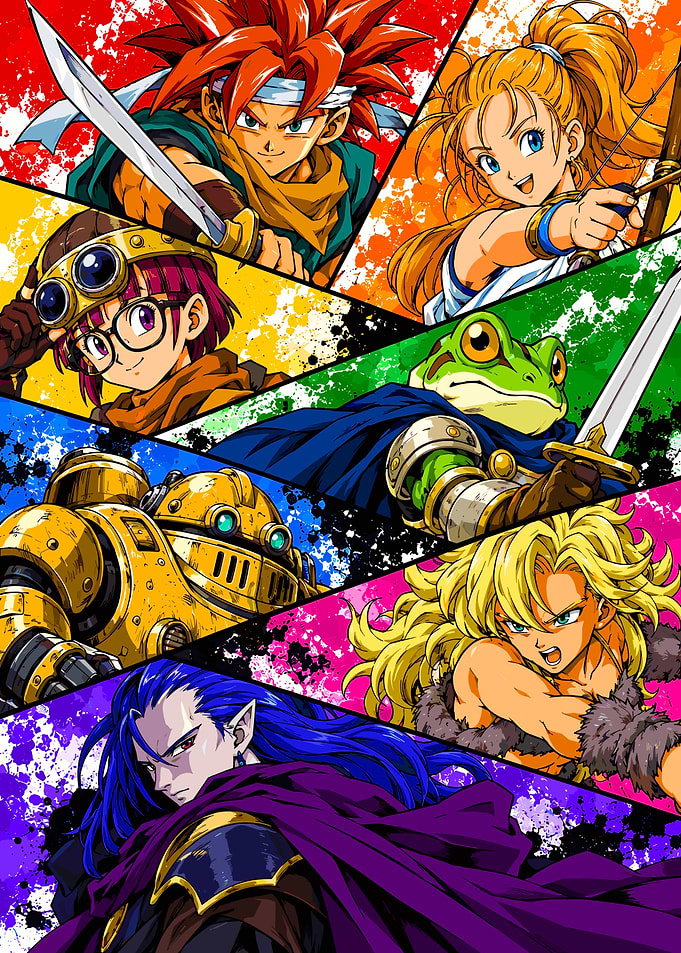 Chrono Trigger Character Collage Poster