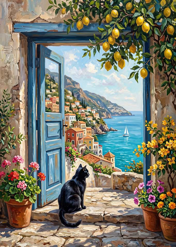 Black Cat Mediterranean Sea Coast