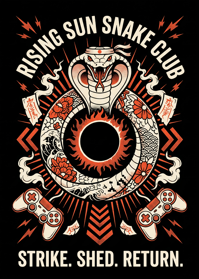 Rising Sun Snake Club Gaming Graphic