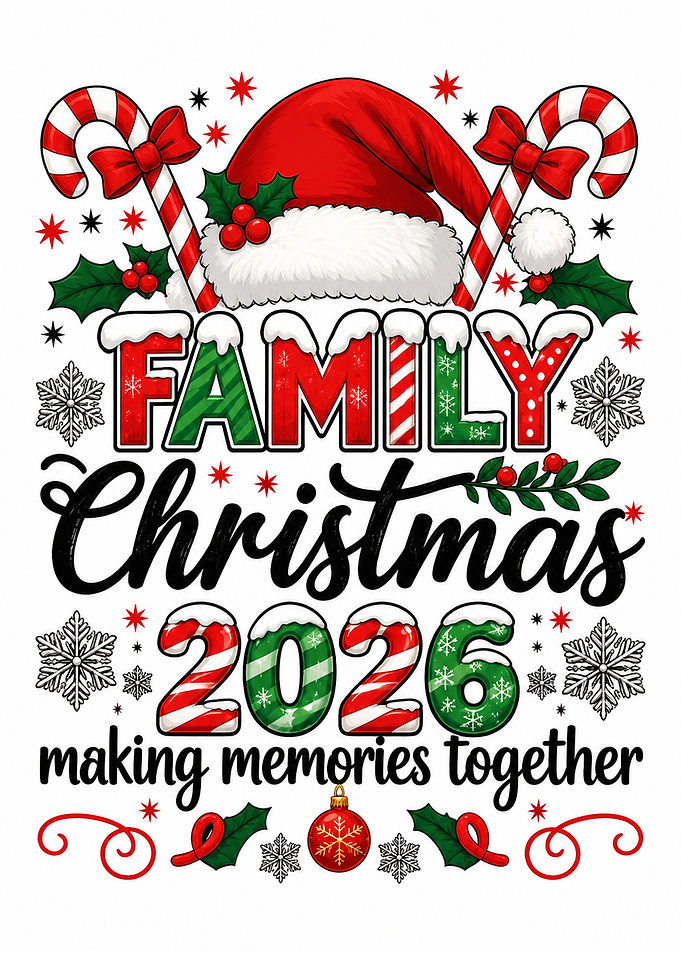 Family Christmas 2026 Holiday Graphic