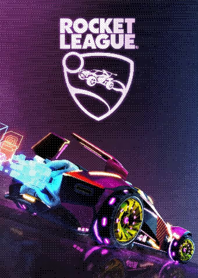 Rocket League Neon Car Poster
