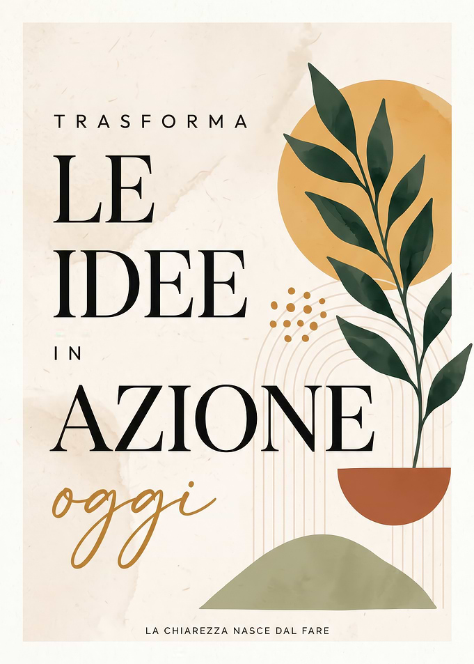 TRASFORMA LE IDEE IN AZIONE oggi Motivational Wall Art