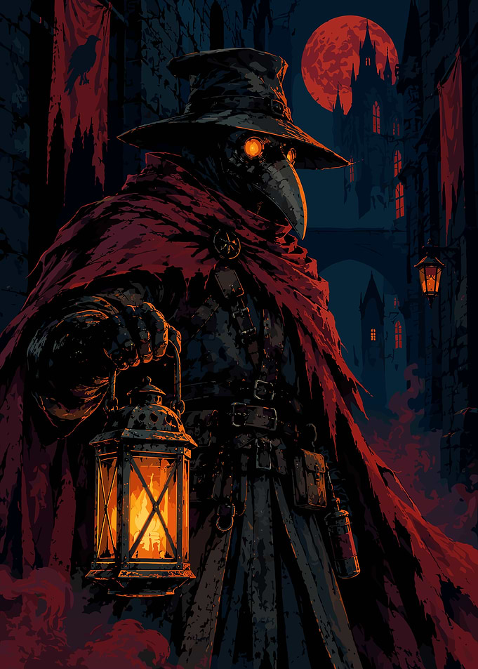 Plague Doctor with Lantern