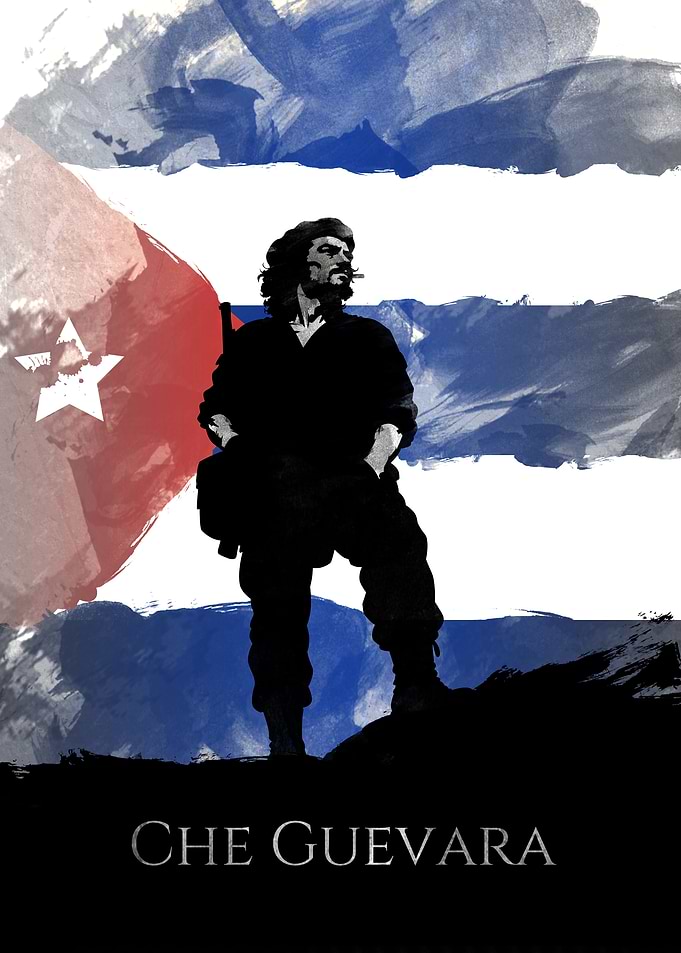 Che Guevara Cuban Flag Poster