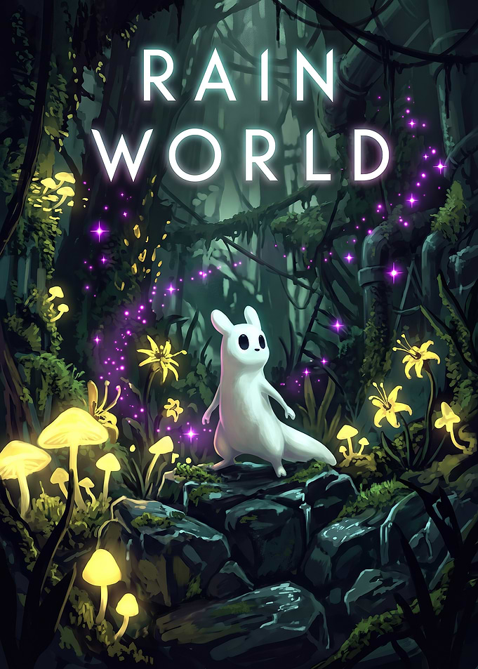 Rain World Slugcat Forest Poster