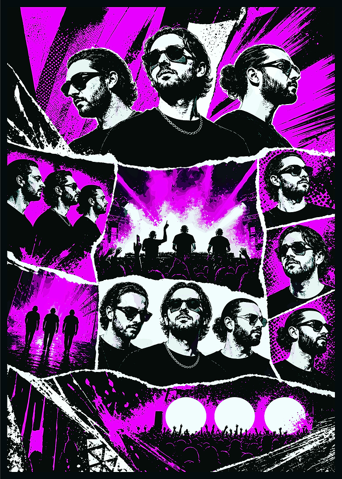 Swedish House Mafia Concert Collage Poster