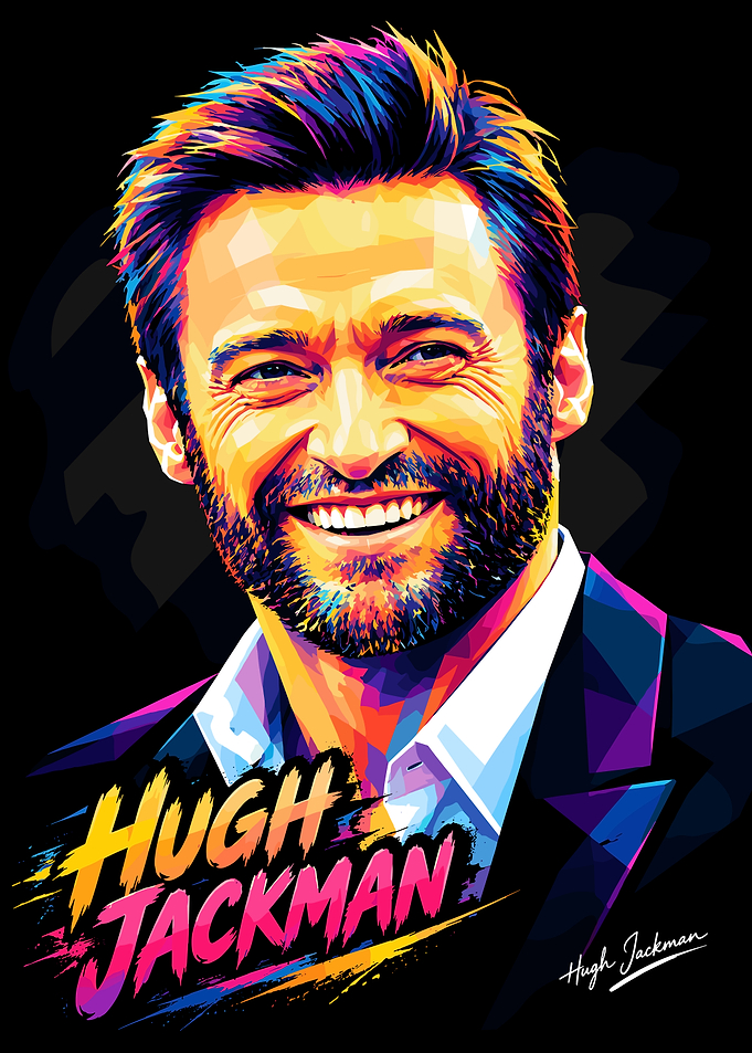 Hugh Jackman Pop Art Portrait