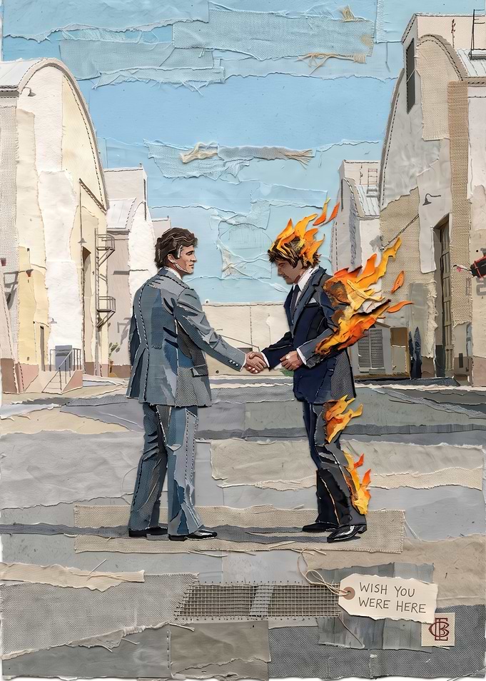 Pink Floyd Wish You Were Here Collage