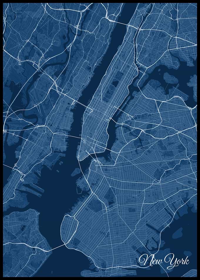 New York City Blueprint Map