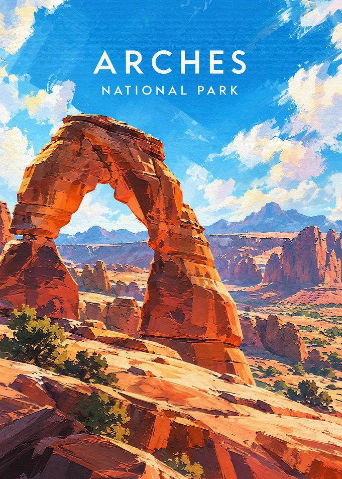 Arches National Park Travel Poster