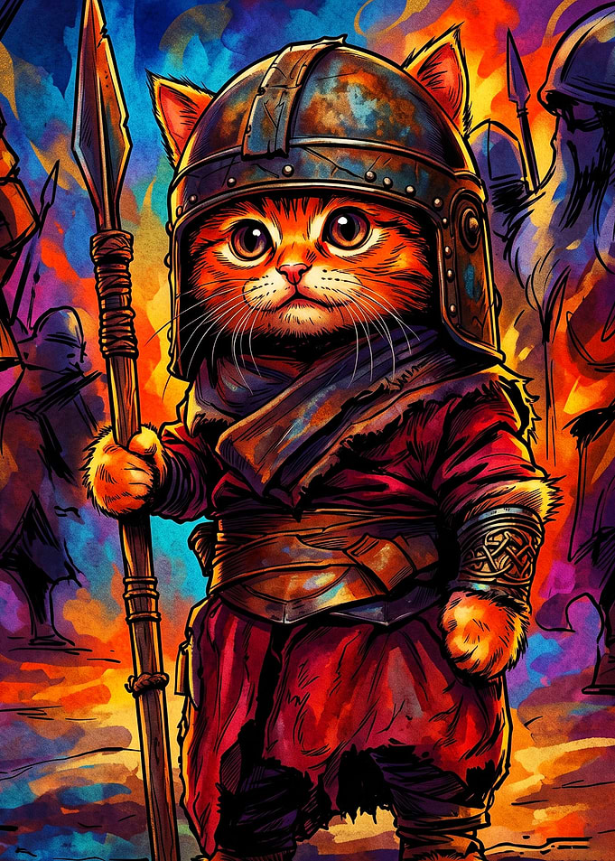Warrior Cat Fantasy Epic Poster