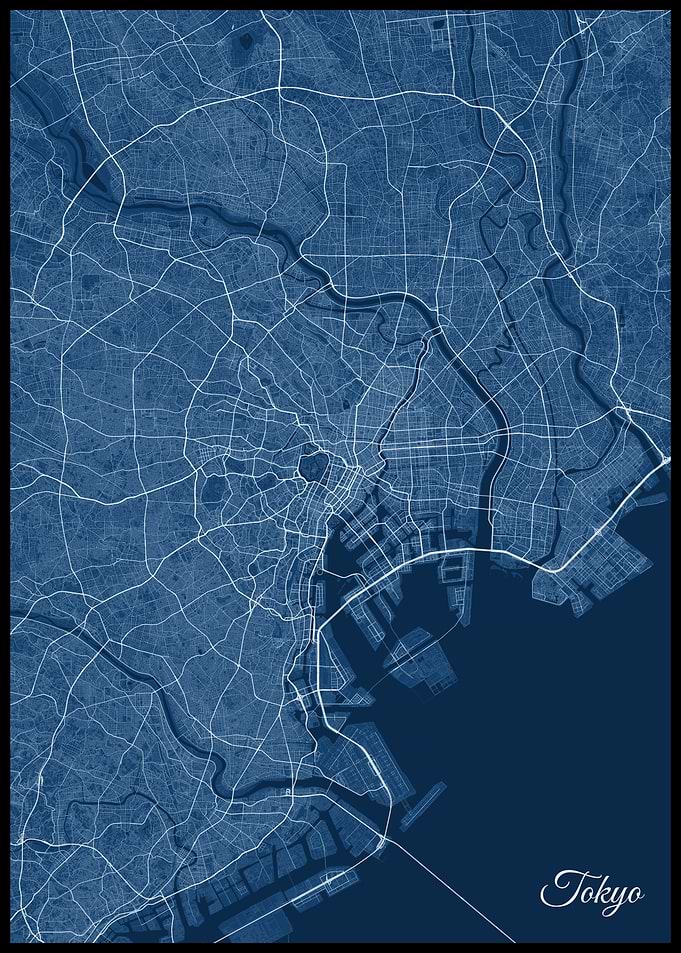 Minimalist Tokyo City Street Map