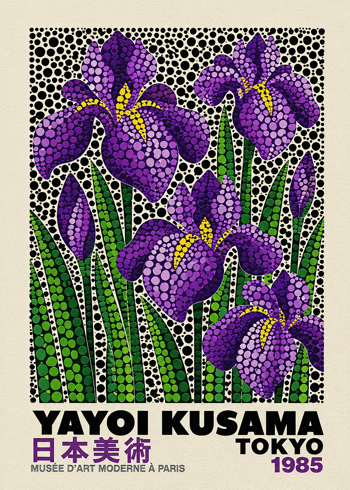 Yayoi Kusama Iris Polka Dot Poster