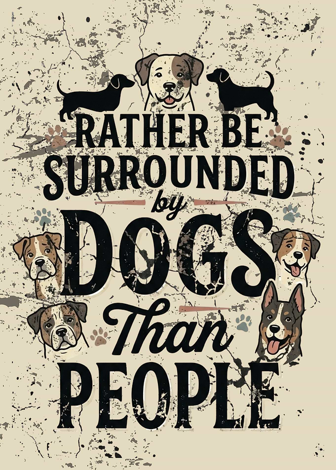 Rather Be Surrounded By Dogs Poster