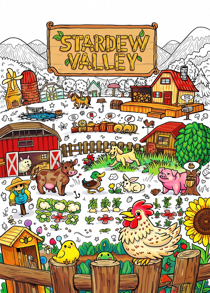 Stardew Valley Farm Life Illustration