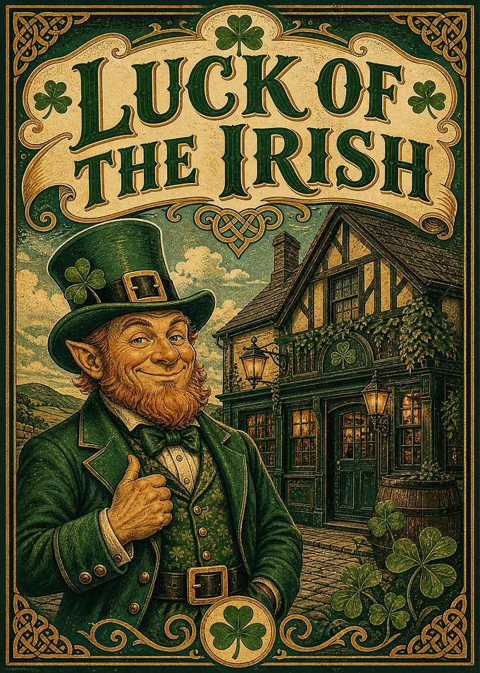 Luck of the Irish Leprechaun Poster