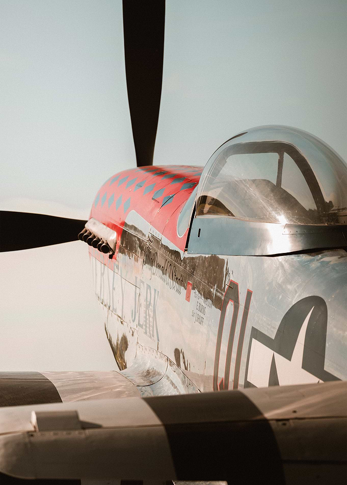 Vintage P-51 Mustang Fighter Plane