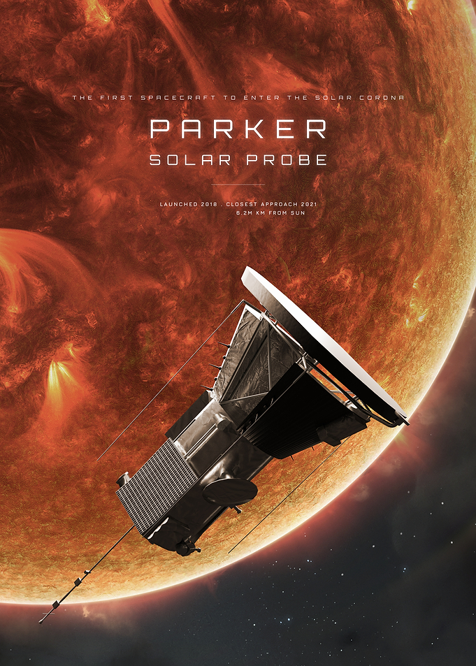 Parker Solar Probe Space Poster