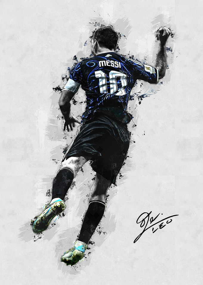 Lionel Messi Soccer Art Print