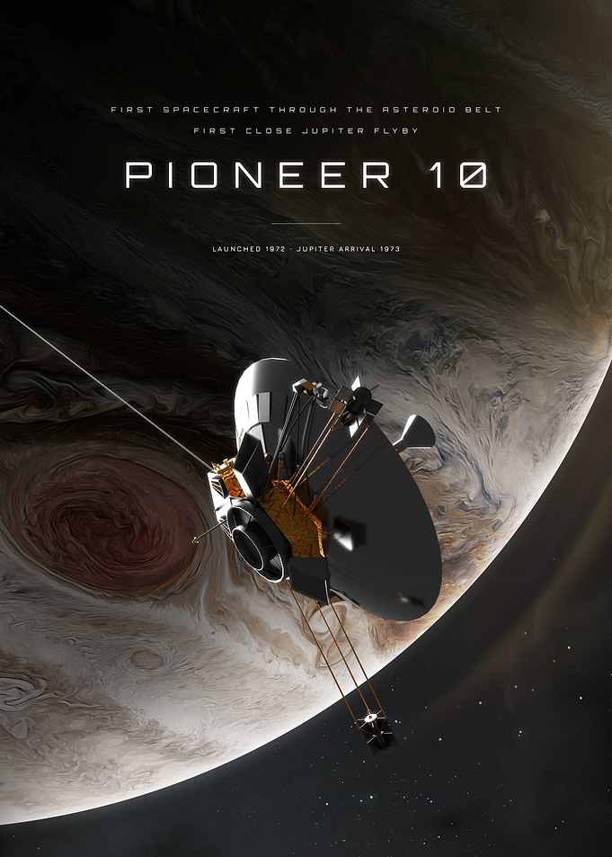 Pioneer 10 Space Mission Poster