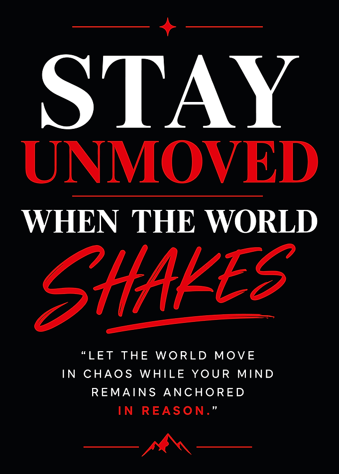Stay Unmoved Motivational Quote Poster