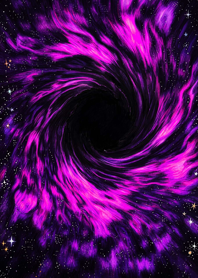 Vibrant Purple Spiral Galaxy Nebula