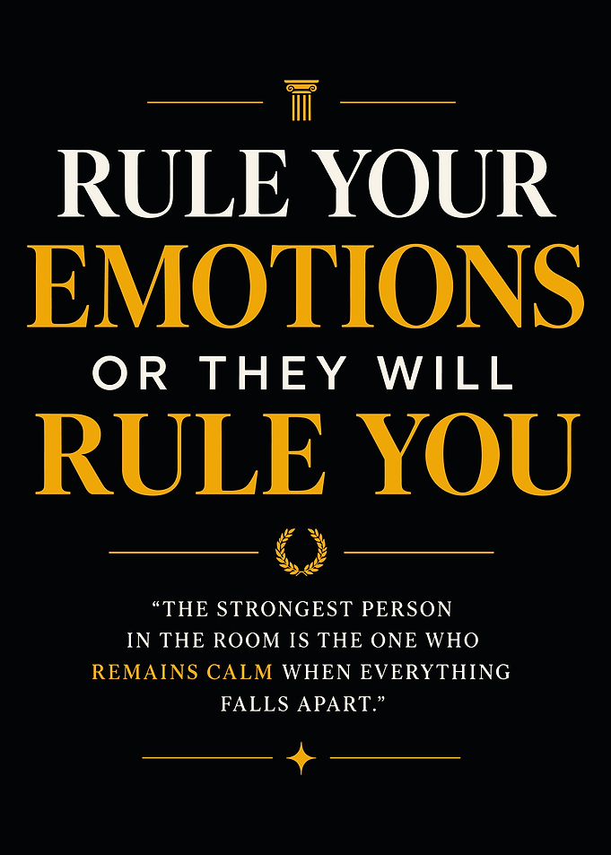 Rule Your Emotions Inspirational Quote Poster