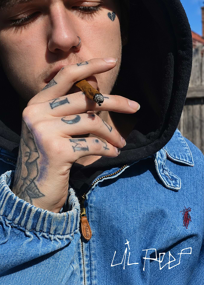 Lil Peep Portrait in Denim Jacket