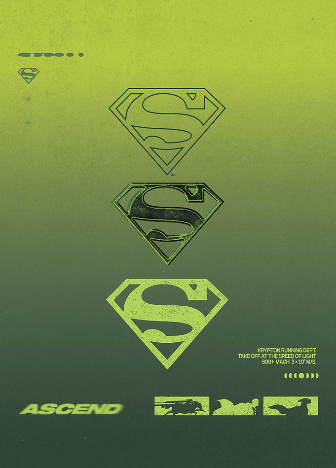 Superman – Evolving S-Shield Neon Green Poster
