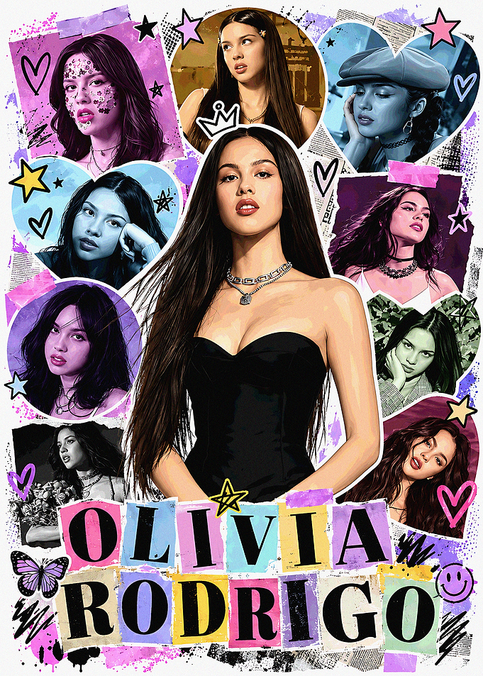 Olivia Rodrigo Collage Poster