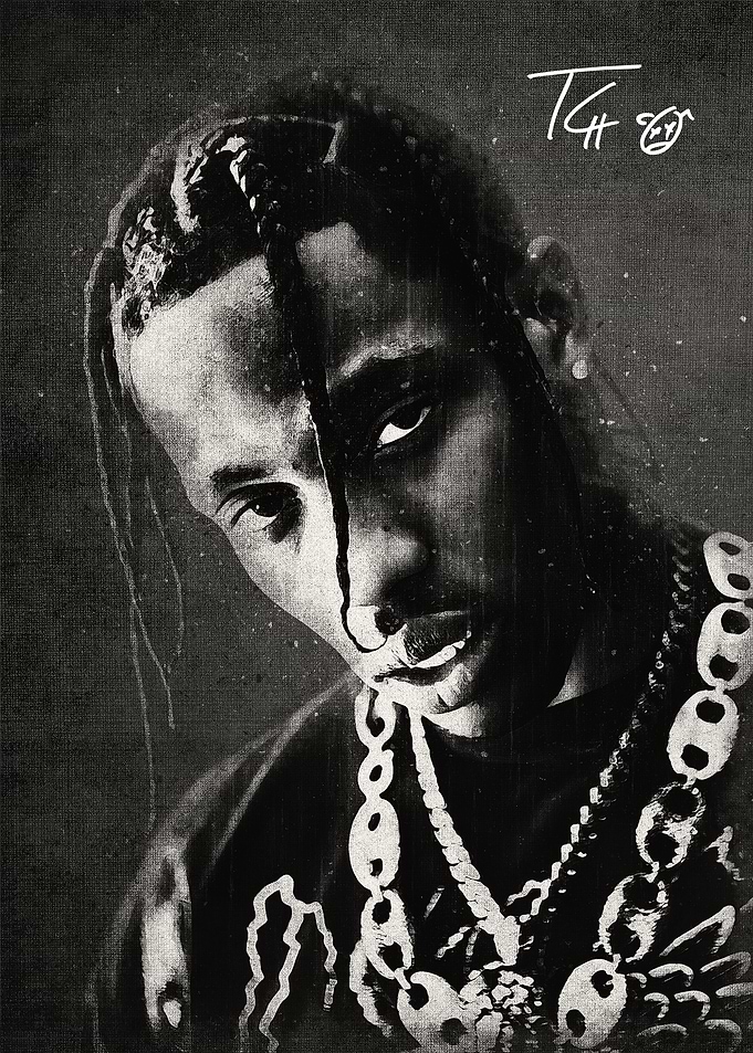 Travis Scott Portrait Art Print