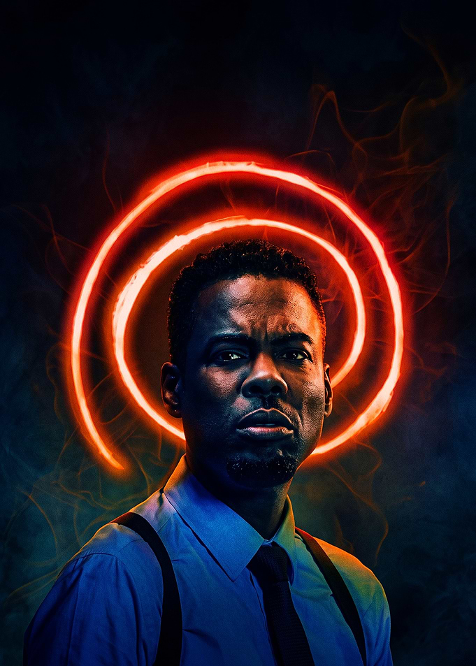 Detective Red Spiral Neon Art Poste