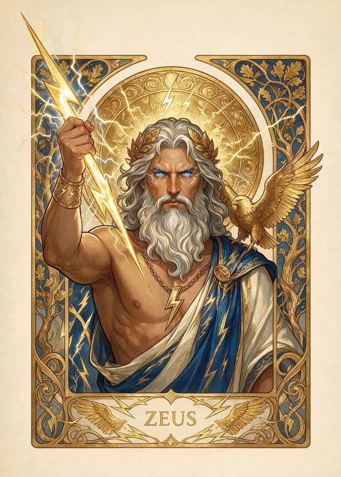 Zeus God of Thunder Portrait