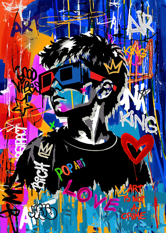 Urban Pop Art Graffiti Portrait