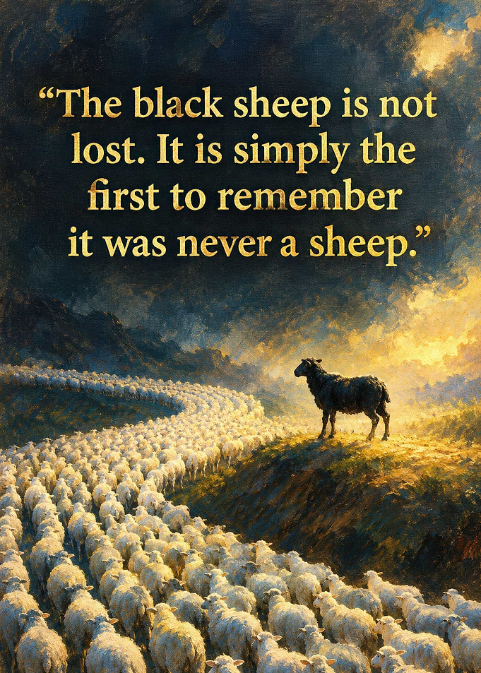 The Black Sheep Inspirational Quote Art