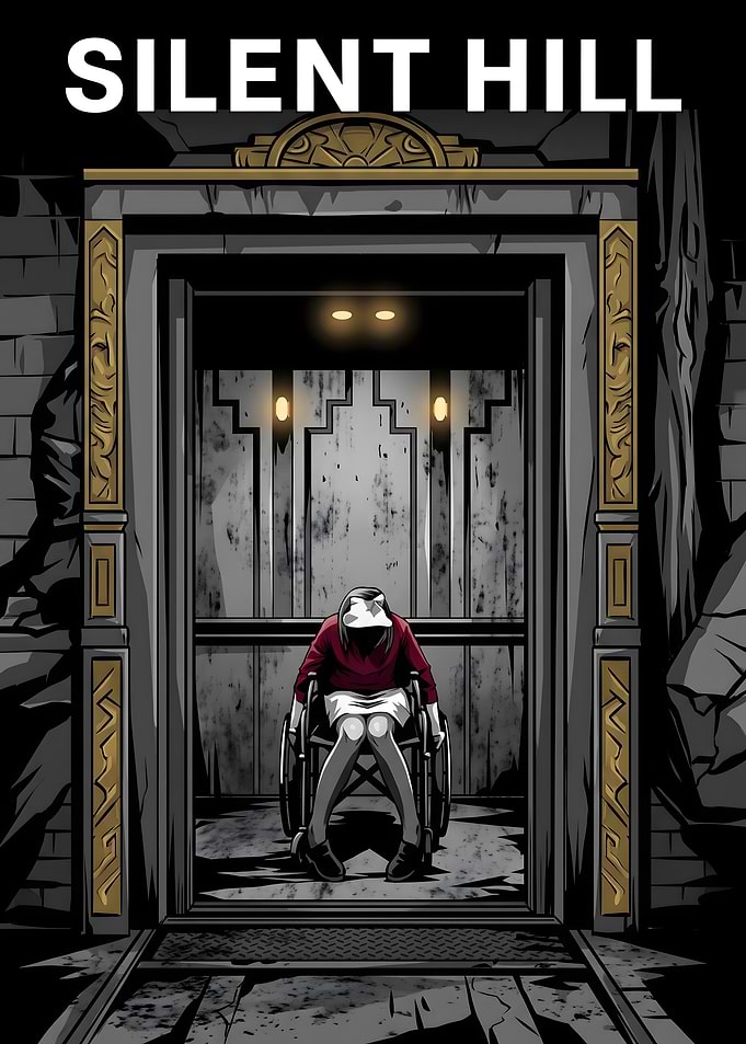 Silent Hill Elevator Horror Poster