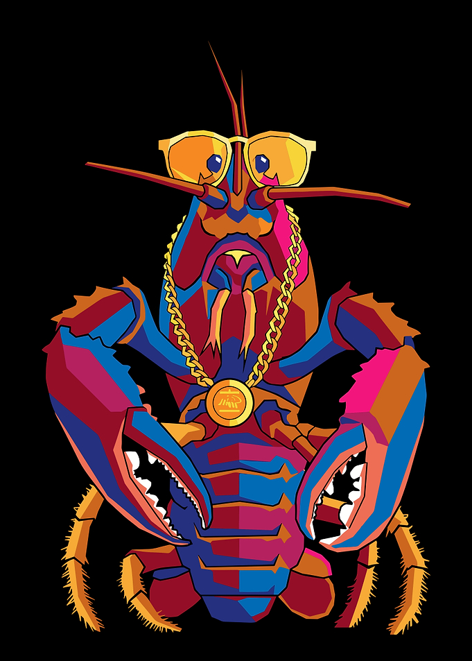 Cool Lobster with Sunglasses and Chain