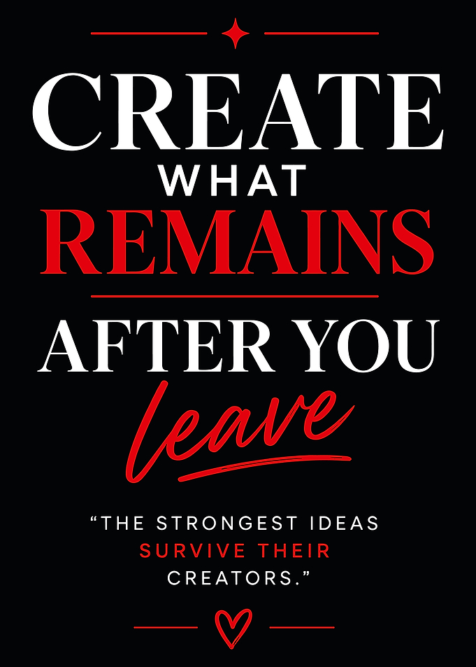 Create What Remains Inspirational Quote Poster