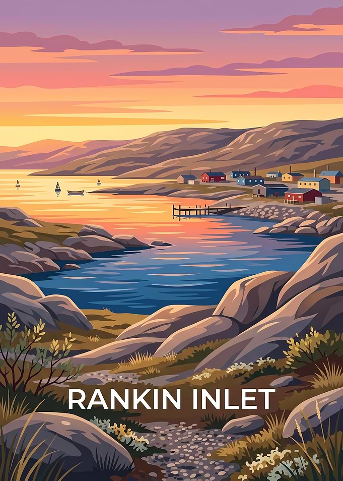 Rankin Inlet Arctic Sunset Poster