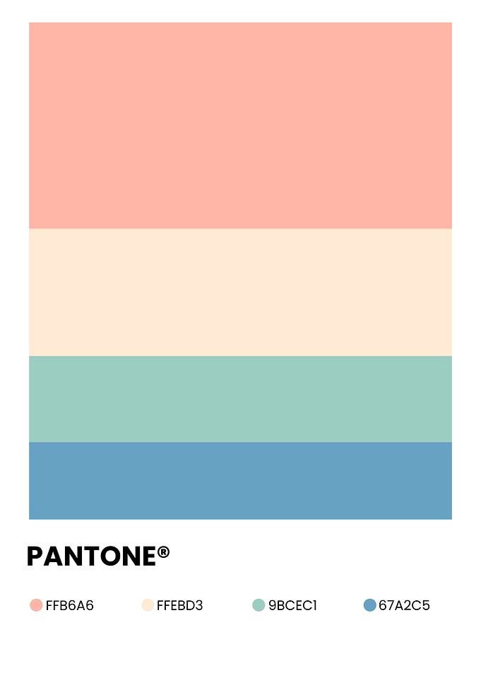Pantone Color Palette Minimalist Graphic